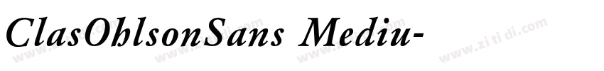 ClasOhlsonSans Mediu字体转换